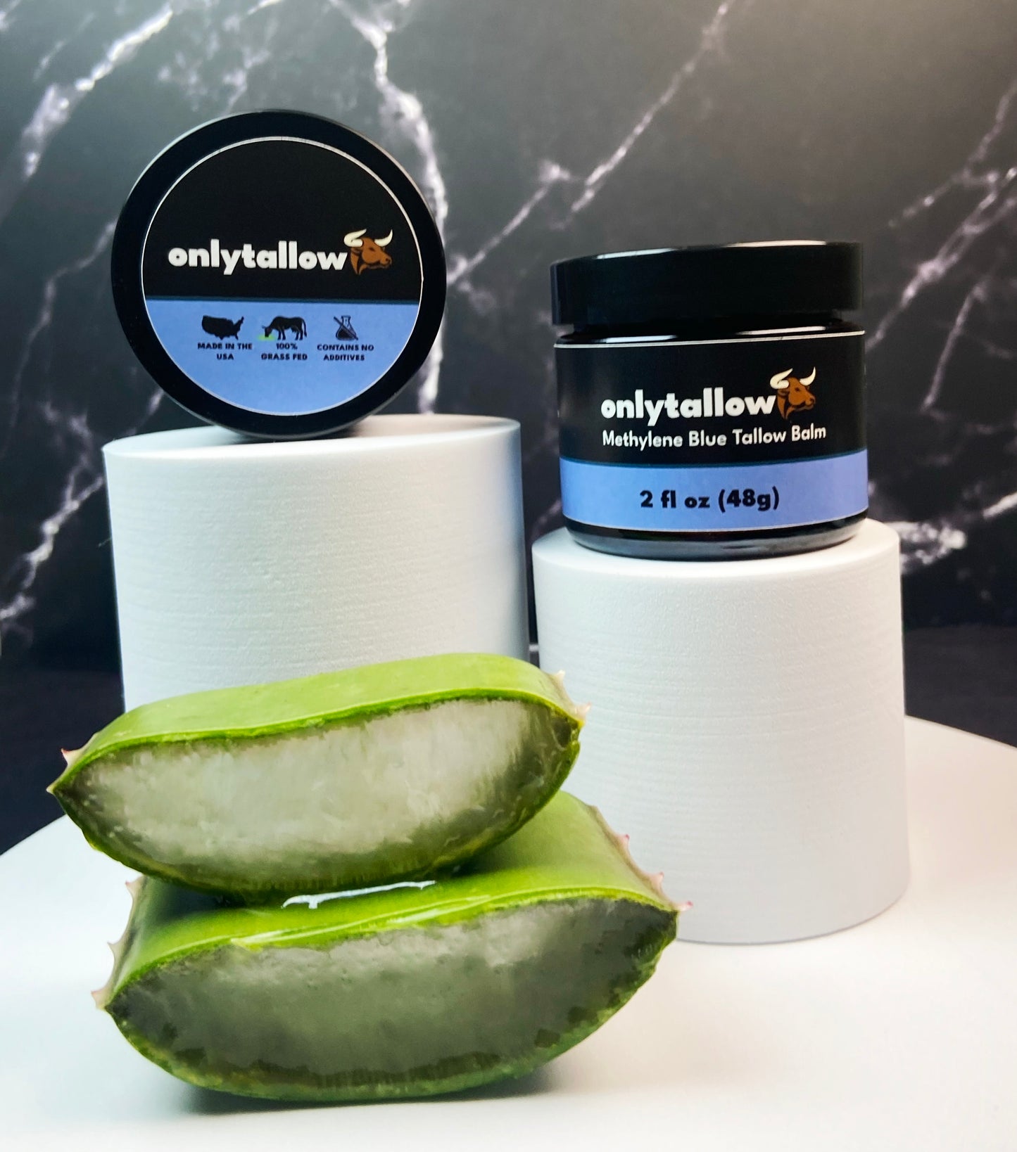 Methylene Blue Whipped Tallow Balm 2 oz